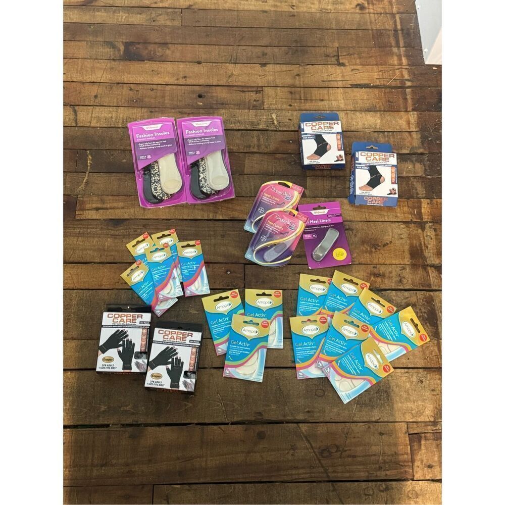 24 piece lot dress casual gel & cushion foam comfort pain relief insoles /liners